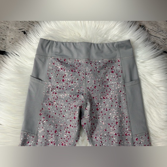 Athletic Works Stylish Gray and Pink Kids Leggings Girls Size M(7-8) - Picture 2 of 5